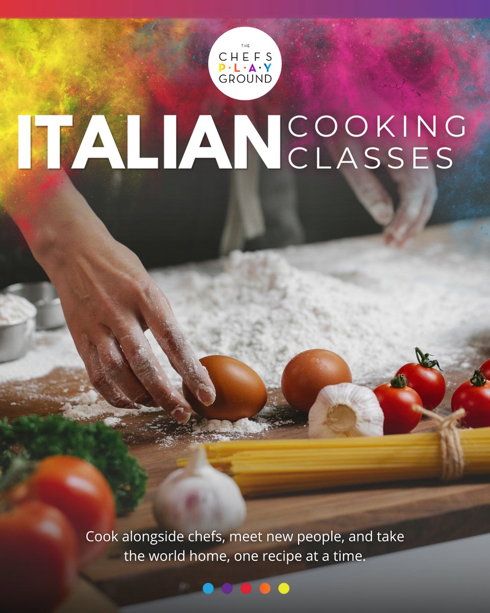 chefsplayground's tweet photo. If you love Italian food, learn the craft behind it 🍝

Step into the kitchen for a hands-on class guided by professional chefs, where you’ll build real technique and confidence through focused, practical learning.
Come curious. Leave confident. https://t.co/08l2O13gqm
