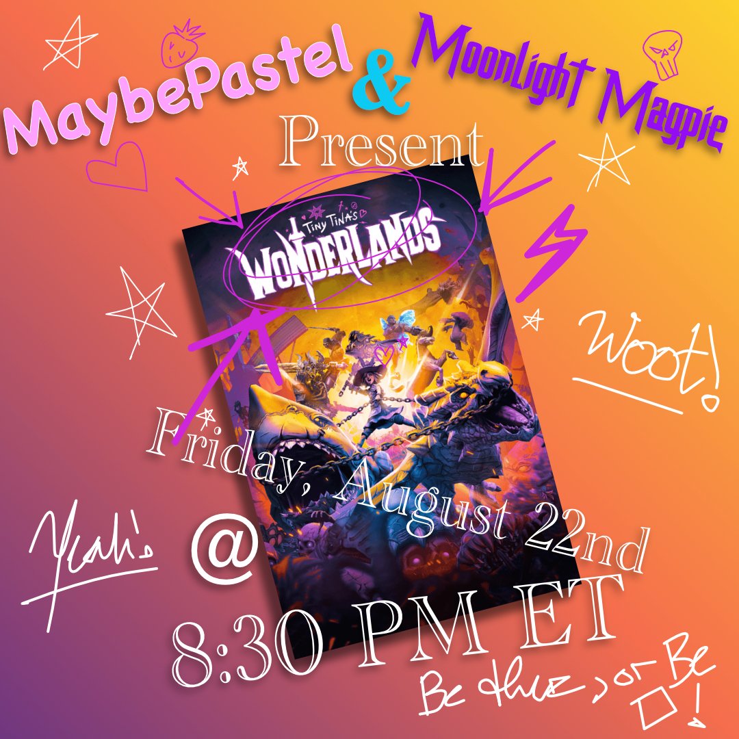 Going #LiveAF TONIGHT with <a href="/Maybe_Pastel/">Pastel 🌸💕🍓</a> on my Twitch channel at 8:30 PM ET! See you on TTV / MoonlightMagpieVAD !
