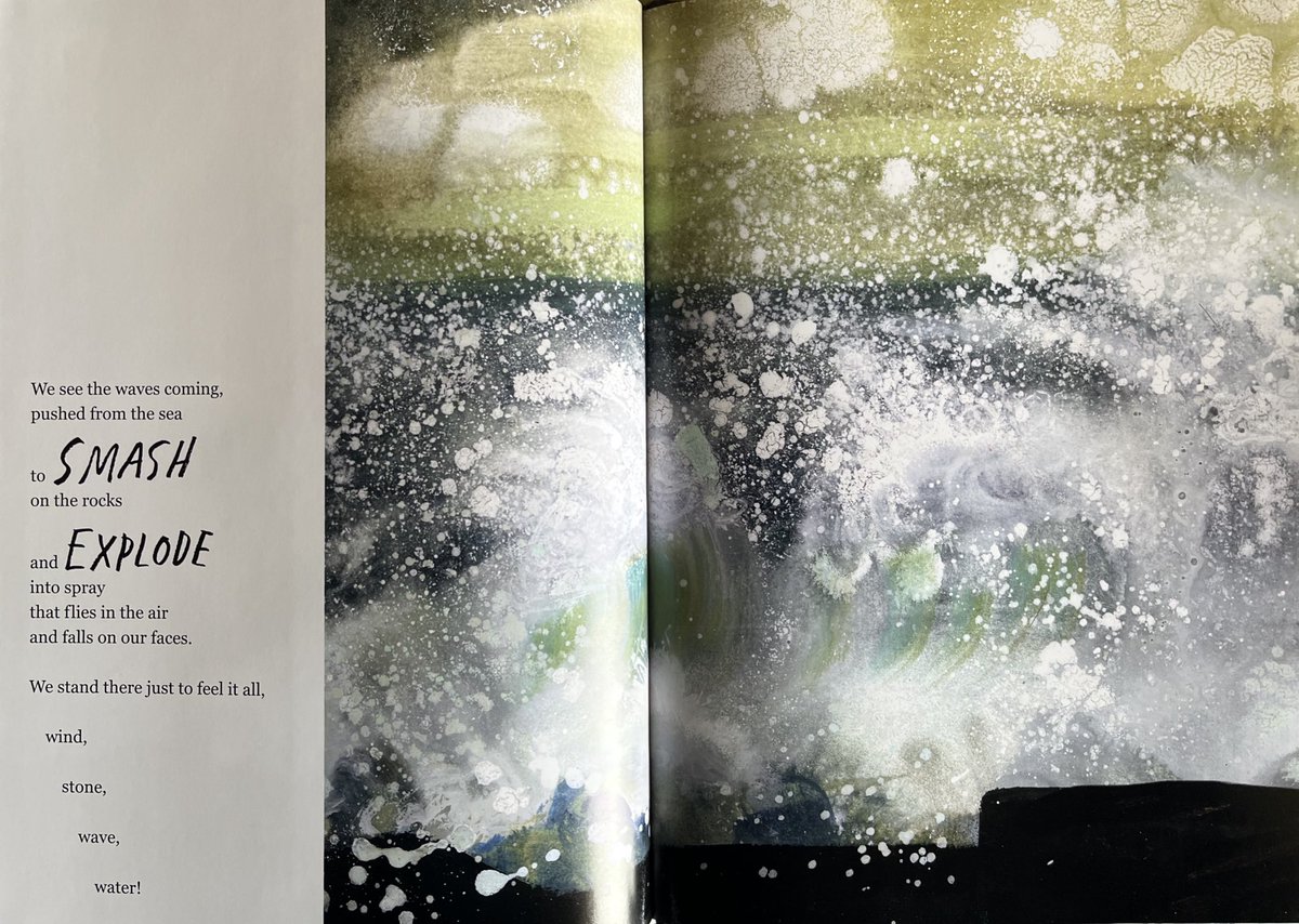 smithsmm's tweet photo. Wow!
“Island Storm” by @BrianFloca and #SydneySmith is a true tour de force. It tells the story of two children caught outside in a storm. Floca’s powerful wordplay couples with Smith’s stunning evocative artwork which capture the power of the storm. Stunning #PicturebookPage https://t.co/IicbuBPX6H