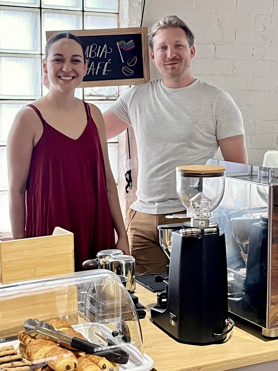 CoWorkFactory2's tweet image. We now how a coffee cart in the Cotton Factory, open Monday, Tuesday, Thursday, Friday from 9 - 11 AM, Combia Cafe makes specialty coffee, latte&apos;s, espresso, and more!!! Great option when CoWorking at the Cotton Factory and super delish!