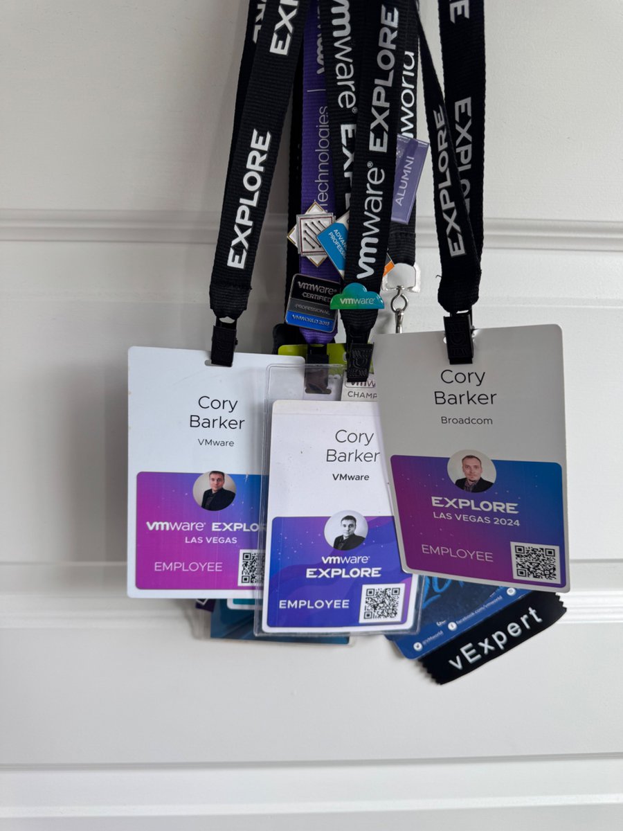CORYBARK3R's tweet image. Found all of my VMworld/Explore badges from 2016+. #vmworld #VMwareExplore #vExpert #vCommunity #EPIC2 #VMware