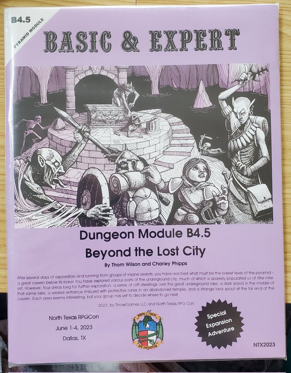 ExeterSlayers's tweet image. This arrived today thanks to Bad Mike&apos;s Books and Comics! B4.5 Beyond the Lost City by @throwigames and Charley Phipps. This adventure expands on the B4 adventure The Lost City. Well worth it. #dandd #dungeonmodule #beyondthelostcity