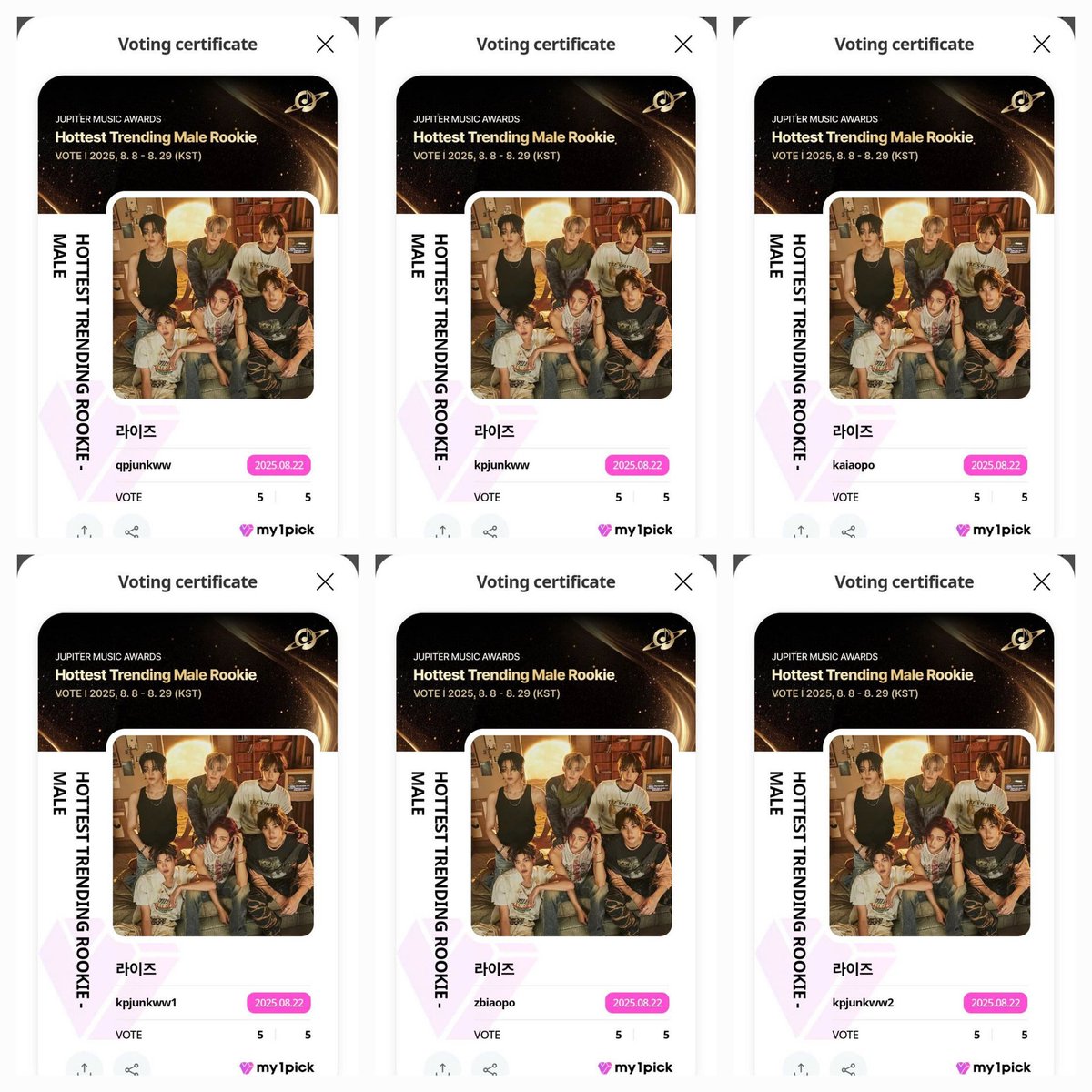KpopVoteSale's tweet photo. MY1PICK - JMA
HOTTEST TRENDING ROOKIE MALE
30 🎟️ dropped  for RIIZE  for winning the most proof and the poll
Thank you all guys for joining our GA.

Available 4k 🎟️ per day - 1$= 40 🎟️  
#RIIZE  #KpopVoteSale #Gaproof_Wingsshop #MY1PICK https://t.co/6cjeEngxYr