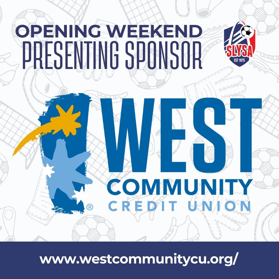 We can’t start Opening Weekend without thanking our presenting sponsor 👏

Shout out to <a href="/WestCommunityCU/">West Community CU</a>, our exclusive banking partner, for your continued support of SLYSA. We deeply value your role in helping us elevate youth soccer in the community.