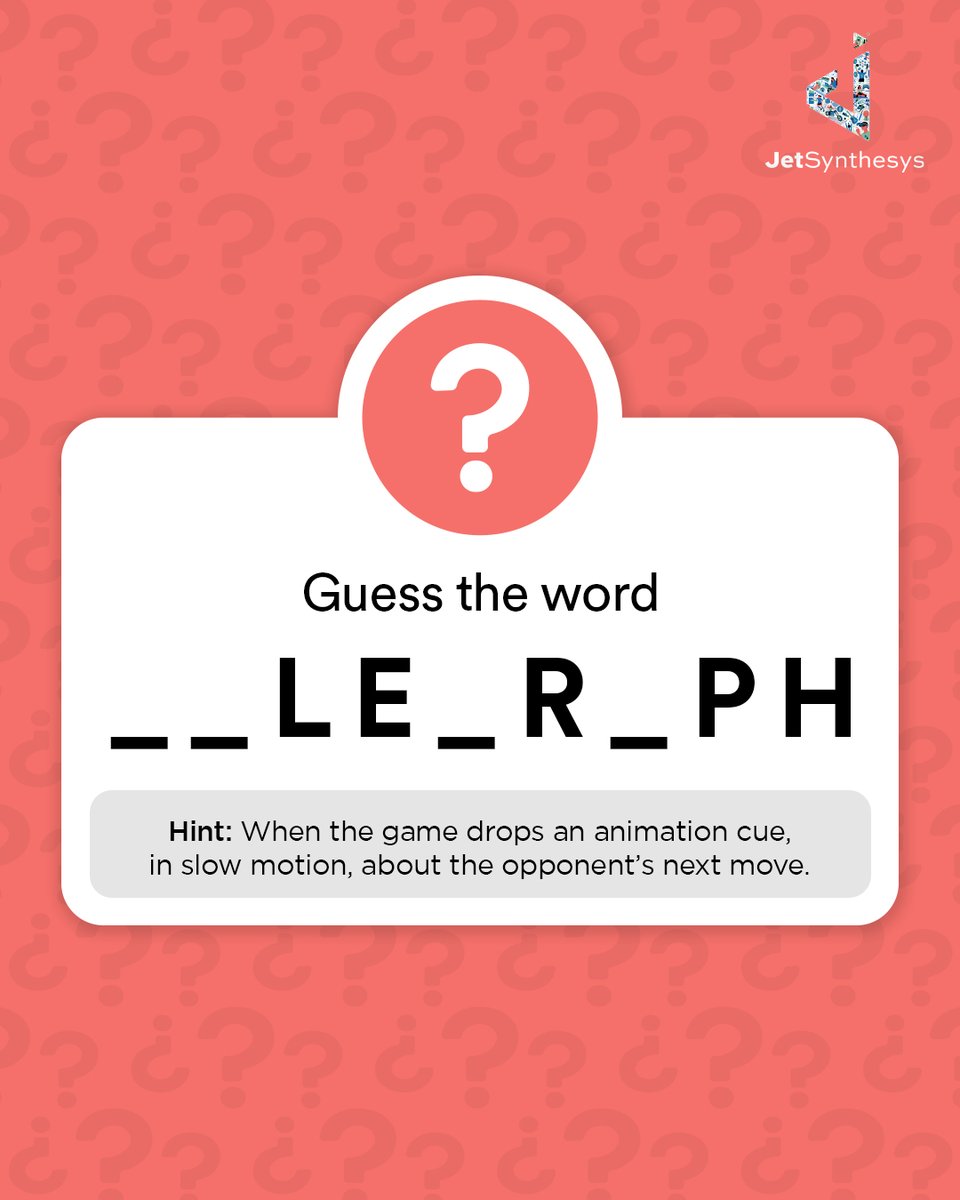 It’s basically every player’s spidey sense. 🕷️🕸️ 
Can you guess the word as quick as this gaming feature allows gamers to anticipate the incoming attack? 😉 

#FillInTheBlanks #GuessTheWord #Challenge