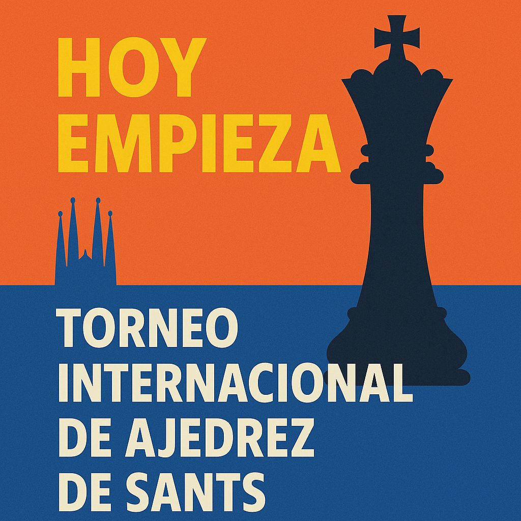 escacimat1's tweet photo. Hoy empieza el torneo más grande de España en Cotxeres de Sants, Barcelona https://t.co/5WQenxeO7p