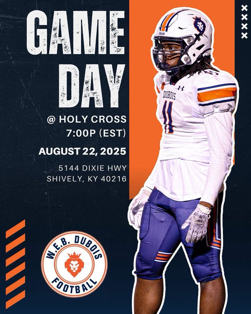 Come #JoinThePride as we travel to Holy Cross tonight to take on the Cougars.

#DuBoisFootball #OnePrideOneBrotherhood