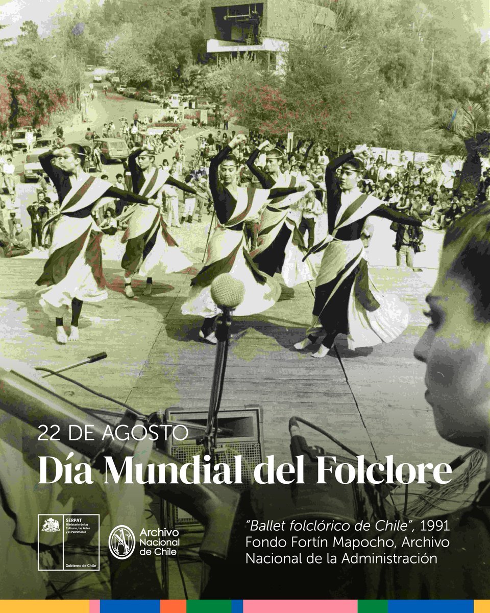 🎉 ¡Feliz Día del #Folklore!
Un 22 de agosto de 1846, William J. Thoms creó la palabra folklore (folk = pueblo, lore = saber).
📜 En Chile, se formalizó en 1909 con la Sociedad del Folklore Chileno, liderada por Rodolfo Lenz.

🪕 Porque nuestras raíces cuentan historias.