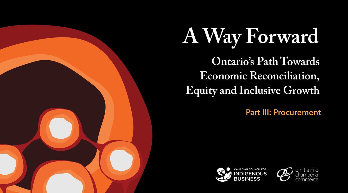 Strengthening Indigenous participation in both public and private procurement is essential to accelerating reconciliation, according to a new report from the Ontario Chamber of Commerce (OCC) and Canadian Council for Indigenous Business (CCIB).

occ.ca/mediareleases/…