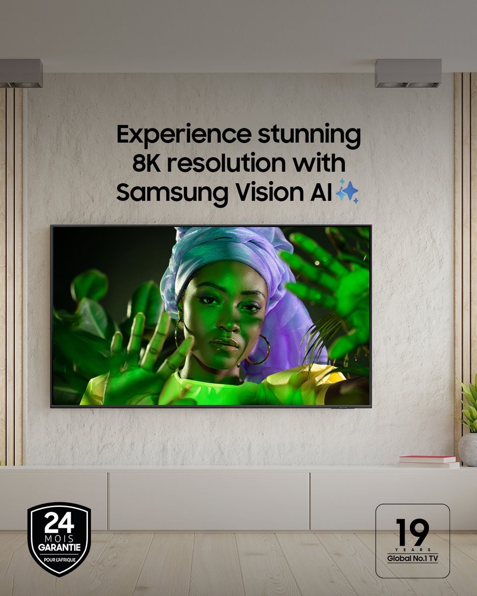 Samsung_Ghana's tweet photo. Enjoy 8K AI Upscaling on the all-new Samsung 2025 #NeoQLED8K TV making every scene jaw-dropping.
Learn more: https://t.co/cOxfKuPnge
#SamsungVisionAI #SamsungGH https://t.co/CwLaiQNDeL