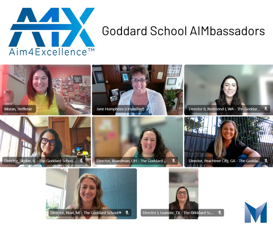 The third Goddard School cohort of early childhood leaders has started their journey with the assistance of the latest group of AIMbassadors! 
Learn more about Aim4Excellence, the National Director Credential for early childhood leaders: mccormickinstitute.nl.edu/aim4excellence