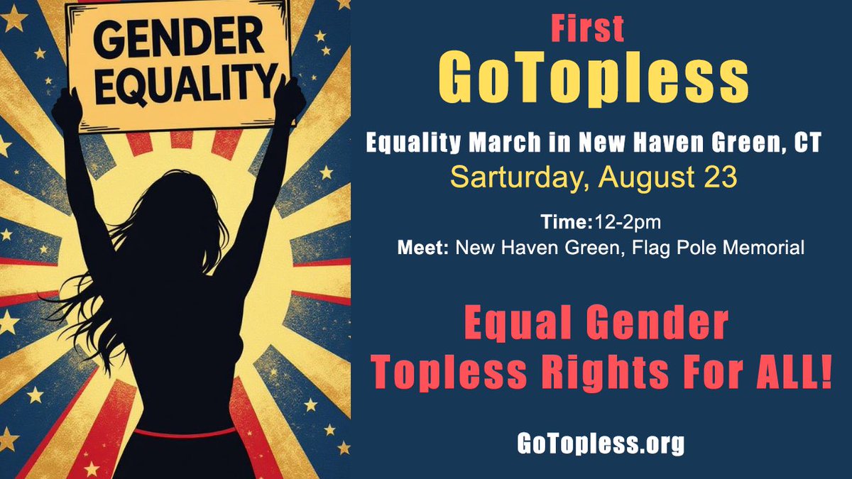 Tomorrow!

#gotopless #NewHavenCT