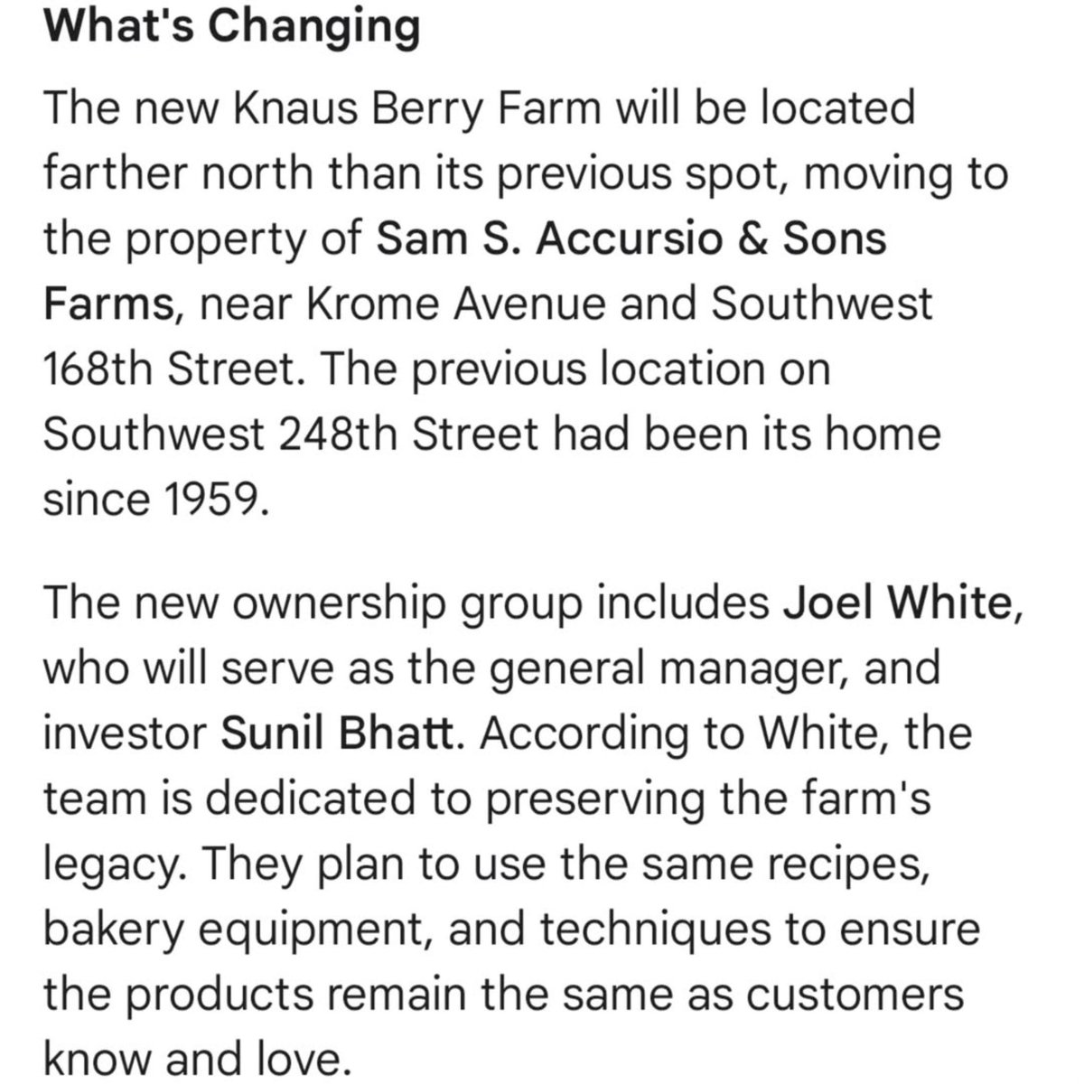 The new Knaus Berry Farm will be located farther north than its previous spot, moving to the property of Sam S. Accursio &amp; Sons Farms📍 16790 SW 177th Ave (Krome Ave).