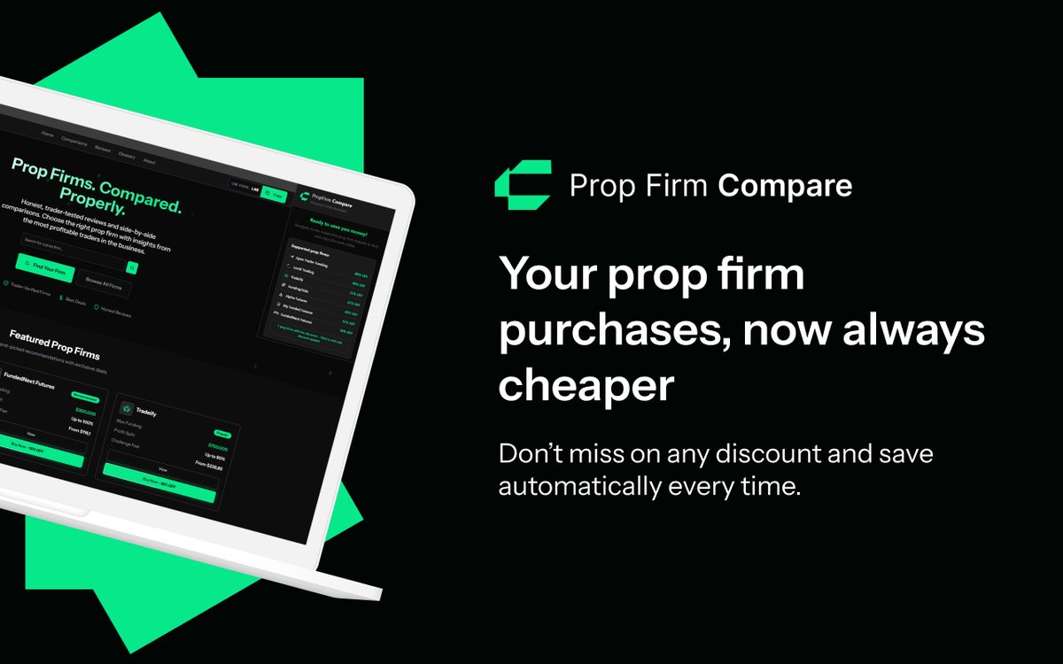 Juno (@junotrading) on Twitter photo At <a href="/FindYourProp/">Propfirm Compare</a> we’re not just another comparison site — we’re building tools to actually help traders.
That’s why we built PropFirm Code Assistant ⬇️
• Auto-applies discount codes.
• Real-time price comparisons.
• Smart alerts so you never miss savings.
Install here: At <a href="/FindYourProp/">Propfirm Compare</a> we’re not just another comparison site — we’re building tools to actually help traders.
That’s why we built PropFirm Code Assistant ⬇️
• Auto-applies discount codes.
• Real-time price comparisons.
• Smart alerts so you never miss savings.
Install here: