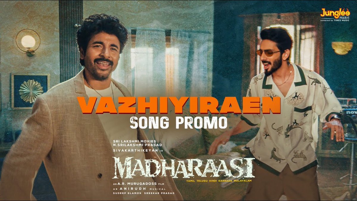 AllIndiaSKFC's tweet photo. #Vazhiyiraen will cool your hearts from tomorrow ❤️

▶️ https://t.co/xgnPCeOWzw

🌟 #SK @Siva_Kartikeyan
🎵 @anirudhofficial  
✍️ @VigneshShivN 

#Madharaasi #MadharaasiFromSep5 https://t.co/rOXrXOdWkU