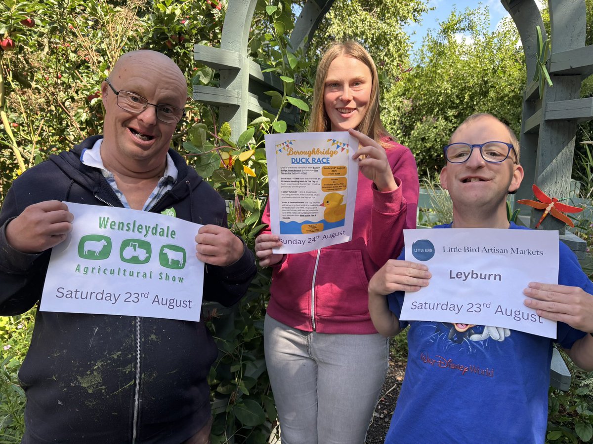 Happy Friday everyone 😃

We’ve got a busy weekend ahead in Leyburn and Boroughbridge! Can’t make any of this weekends events? You can always visit our website for a spot of shopping 🛍️ 
jennyruth.co.uk