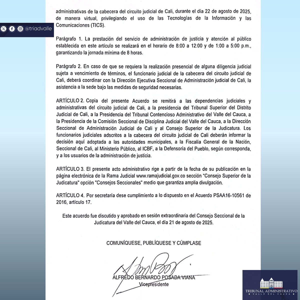 Tribunal Adtivo del Valle tweet media