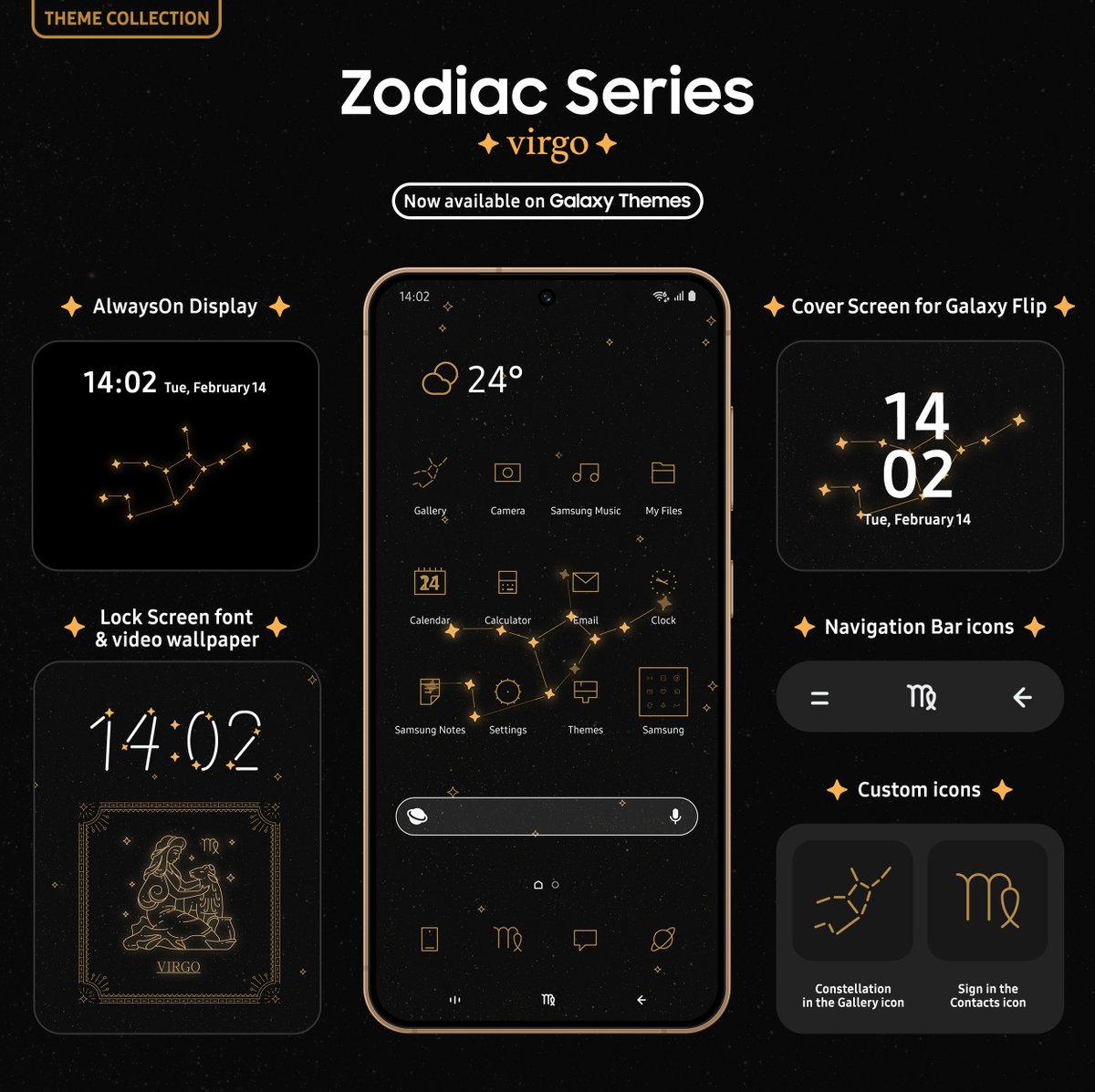 Align the stars with your Galaxy because it's Virgo season ✨

Download it here ➡️ apps.samsung.com/theme/ProductD…

Don't forget to rate and comment it and follow me on social media linktr.ee/flthemes