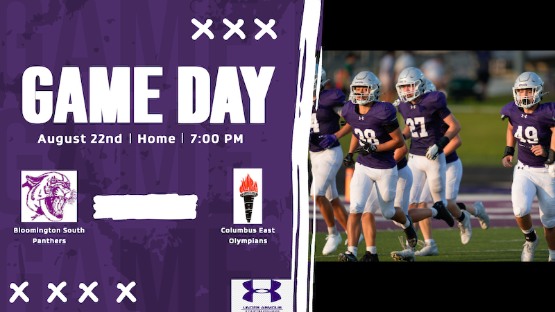 PANTHER GAME DAY!

Opponent: Columbus East

Time: 7:00 pm EST

Where: Bloomington South

Tickets: Cash or Online - Cost: $7.00
public.eventlink.com/tickets?t=1370… 

Streaming: Cost: $7.00
ihsaatv.org/BloomingtonSou…