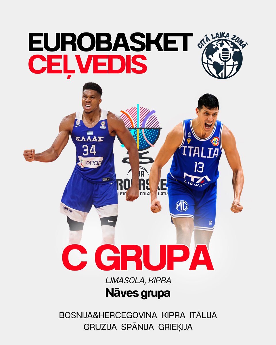 CitaLaikaZona's tweet photo. EUROBASKET JAU PĒC 5 DIENĀM!
C Grupa izskatās p��c turnīra nāves grupas.. https://t.co/vXrkovCsS2