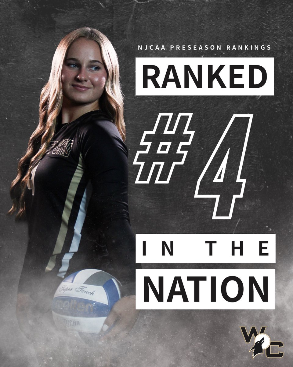 WC Volleyball is officially ranked No. 4 in the nation in the NJCAA preseason poll! 🏐 We're ready to get this season started. Come see us in action this Thursday at 3 p.m. as we face No. 8 Missouri State-West Plains!

bit.ly/4fKPzMa