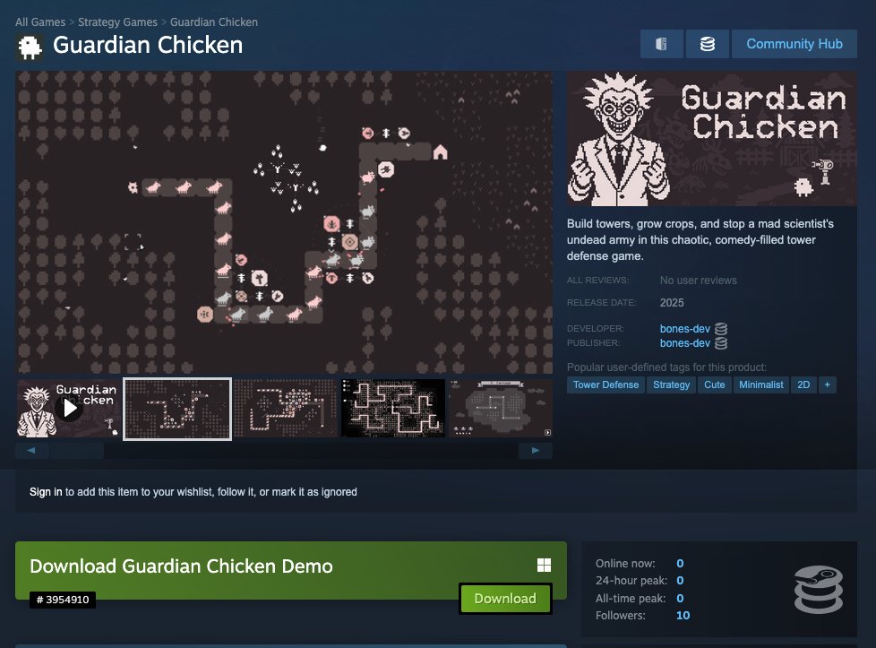 The demo game is finally out on steam, 
you can play / wishlist it here
store.steampowered.com/app/3734000/Gu…

This has a ton more QOL changes, different tower types and a better input system, let me know what you think :)