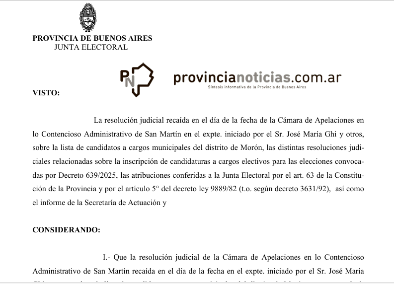Fer Alarcon PN (@ferna_alarcon_) on Twitter photo La Junta Electoral resolvió acatar el fallo de la Cámara de San Martín que solicitaba la lista de unidad de Fuerza Patria en Morón. <a href="/Sabbatella/">Martín Sabbatella</a> <a href="/LucasGhiOFICIAL/">Lucas Ghi🇦🇷</a> <a href="/gkatopodis/">Gabriel Katopodis</a> <a href="/SebasGalmarini/">Sebastian Galmarini</a> <a href="/MalenaGalmarini/">Malena Galmarini</a> <a href="/Kicillofok/">Axel Kicillof</a> <a href="/CFKArgentina/">Cristina Kirchner</a> <a href="/SergioMassa/">Sergio Massa</a> La Junta Electoral resolvió acatar el fallo de la Cámara de San Martín que solicitaba la lista de unidad de Fuerza Patria en Morón. <a href="/Sabbatella/">Martín Sabbatella</a> <a href="/LucasGhiOFICIAL/">Lucas Ghi🇦🇷</a> <a href="/gkatopodis/">Gabriel Katopodis</a> <a href="/SebasGalmarini/">Sebastian Galmarini</a> <a href="/MalenaGalmarini/">Malena Galmarini</a> <a href="/Kicillofok/">Axel Kicillof</a> <a href="/CFKArgentina/">Cristina Kirchner</a> <a href="/SergioMassa/">Sergio Massa</a>