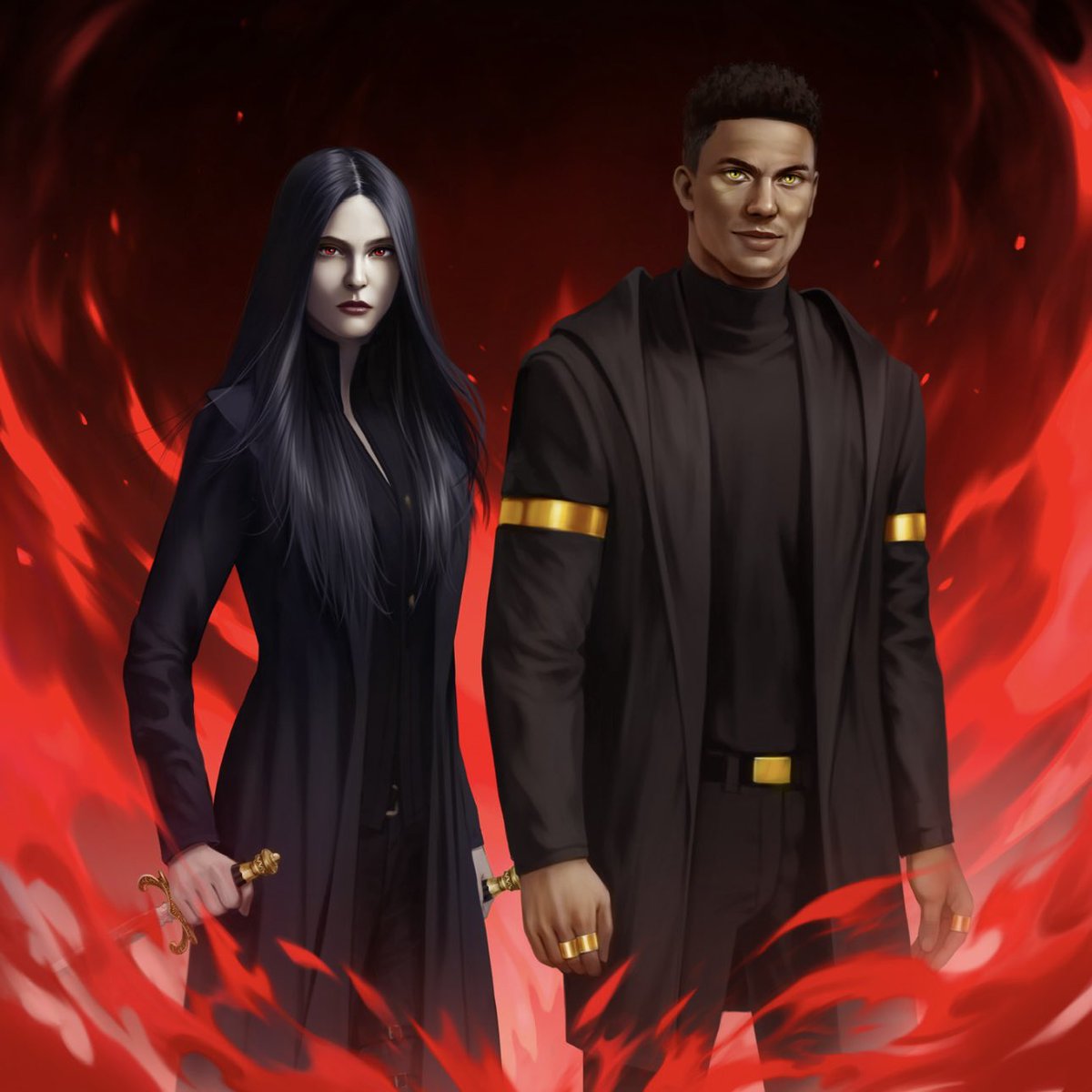 AuthorTJ's tweet photo. These two are about to wreak havoc in book two. #DarkFantasy #WritingCommunity https://t.co/tukB1fjyoV