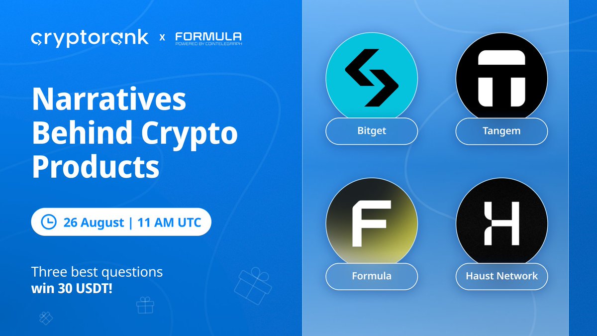 🎙 Narratives Behind Crypto Products – Live AMA!

🗓 August 26
⏰ 11:00 AM UTC
🔗 AMA link: x.com/i/spaces/1dRJZ…

We’re diving deep into the hottest narratives shaping crypto – from product-market fit to security, adoption, and what truly drives user trust.

📢 Guests:
