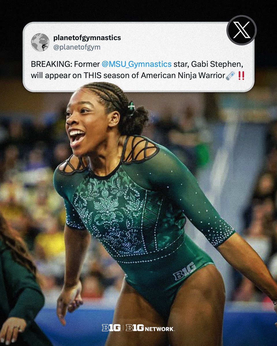 We are Gabi Stephen’s biggest fans‼️ The former <a href="/MSU_Gymnastics/">Michigan State Gymnastics</a> star is competing on this season of <a href="/ninjawarrior/">Ninja Warrior</a> 😱