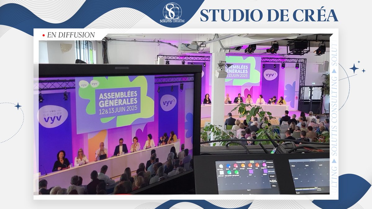 👩‍⚕️ Nous avons à nouveau accompagné cette année les équipes du Groupe VYV pour ses Assemblées Générales, en produisant les supports de #présentation et en assurant deux jours de #diffusion.