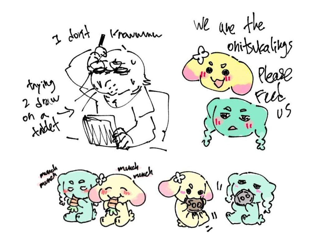 [love live] hotel doodles on hb's tablet. I was struggling.