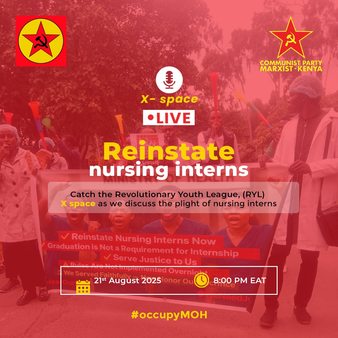 We will be live on X space from 8pm,nurse internship is not a privilege but a right to every nursing student #occupyMoH
