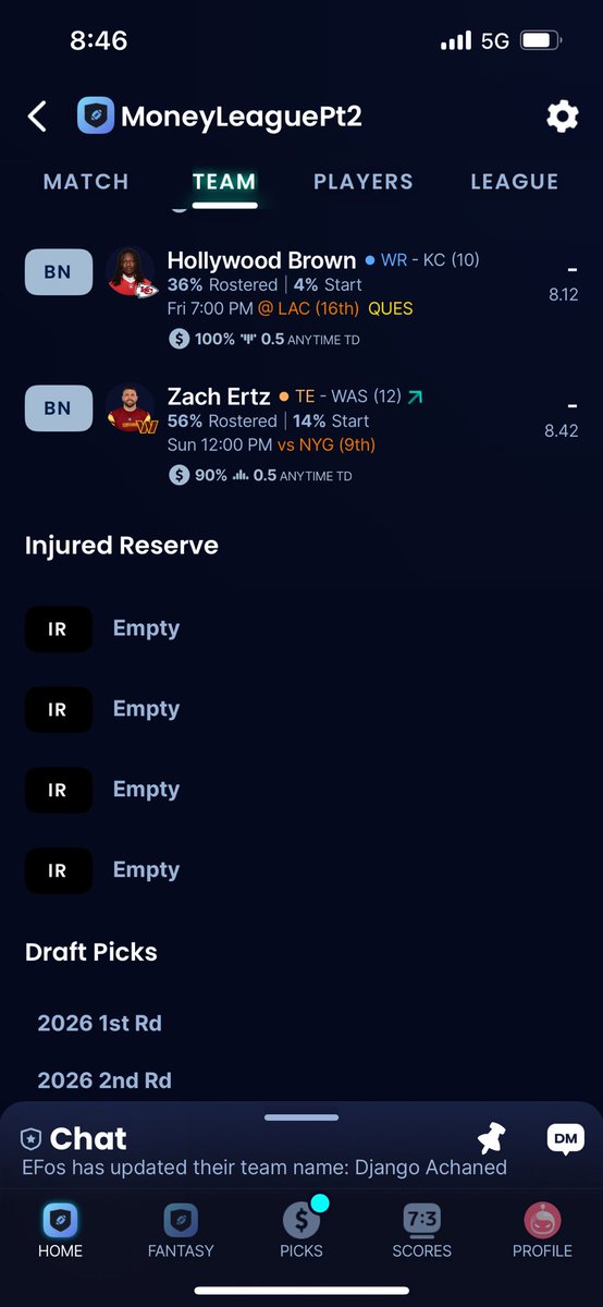 Samagrows's tweet image. Did I cook this fantasy draft ? #nflfantasy