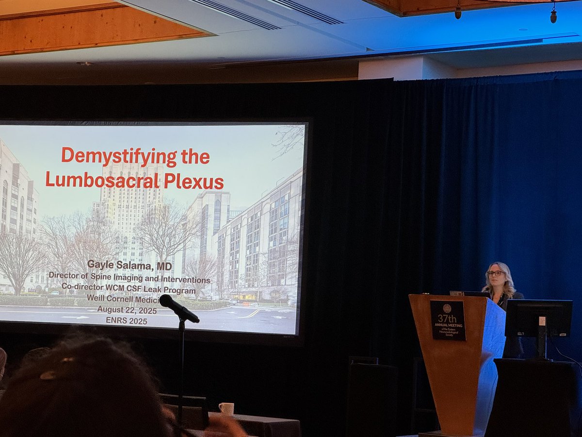 Gayle Salama MD (@gaylersalama) on Twitter photo Thank you to <a href="/AmishDoshiMD/">Amish Doshi</a> and <a href="/TheENRS/">The Eastern Neuroradiological Society</a> for the invitation to speak at #enrs2025 on #lumbosacralplexus. Great #neuroradiology programming and amazing time catching up with colleagues and friends. <a href="/WCMRadiology/">Weill Cornell Medicine Radiology</a> Thank you to <a href="/AmishDoshiMD/">Amish Doshi</a> and <a href="/TheENRS/">The Eastern Neuroradiological Society</a> for the invitation to speak at #enrs2025 on #lumbosacralplexus. Great #neuroradiology programming and amazing time catching up with colleagues and friends. <a href="/WCMRadiology/">Weill Cornell Medicine Radiology</a>