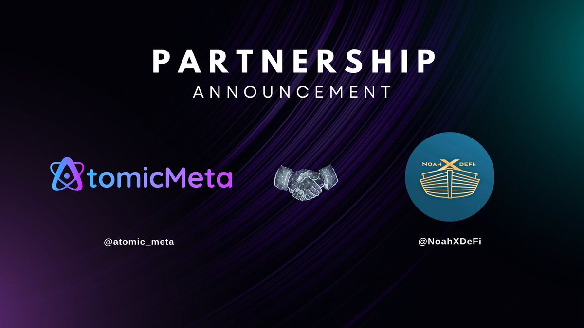 Atomic Meta (@atomic_meta) on Twitter photo ๐ข Partnership Announcement ๐
๐ Atomic Meta x NoahXDeFi ๐
โจ We are excited to announce an official partnership between <a href="/NoahXDeFi/">NoahX DeFi</a> โ The Ark of Real-World Asset Tokenization โ and Atomic Meta, a next-generation Layer 1 EVM-compatible blockchain ecosystem.
๐ Explore NoahX: ๐ข Partnership Announcement ๐
๐ Atomic Meta x NoahXDeFi ๐
โจ We are excited to announce an official partnership between <a href="/NoahXDeFi/">NoahX DeFi</a> โ The Ark of Real-World Asset Tokenization โ and Atomic Meta, a next-generation Layer 1 EVM-compatible blockchain ecosystem.
๐ Explore NoahX: