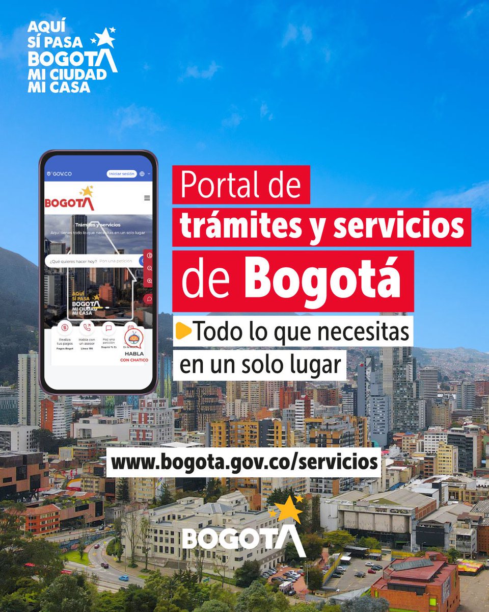💡 ¡Rápido, seguro y a tu alcance!

A solo un clic para conectar con Bogotá: realiza pagos, consulta la Línea 195 y accede a los servicios de la #RedCADE sin complicaciones, a través del Portal de #TrámitesYServicios 👉 bogota.gov.co/servicios