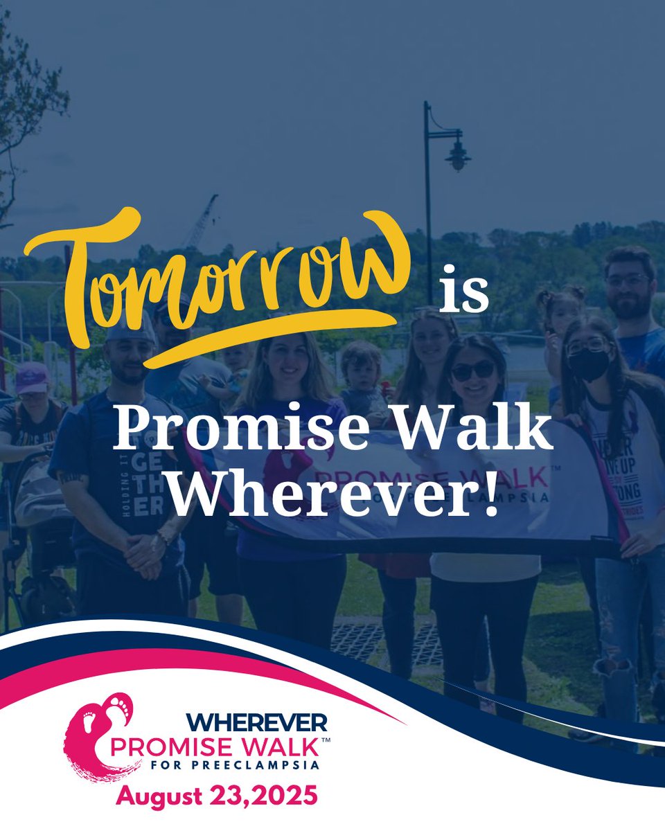preeclampsia's tweet image. It is not too late to join! Registration is free: secure.qgiv.com/event/2025prom…
#PWW #PromiseWalk2025 #PromiseWalkWherever #PromiseWalkforPreeclampsia