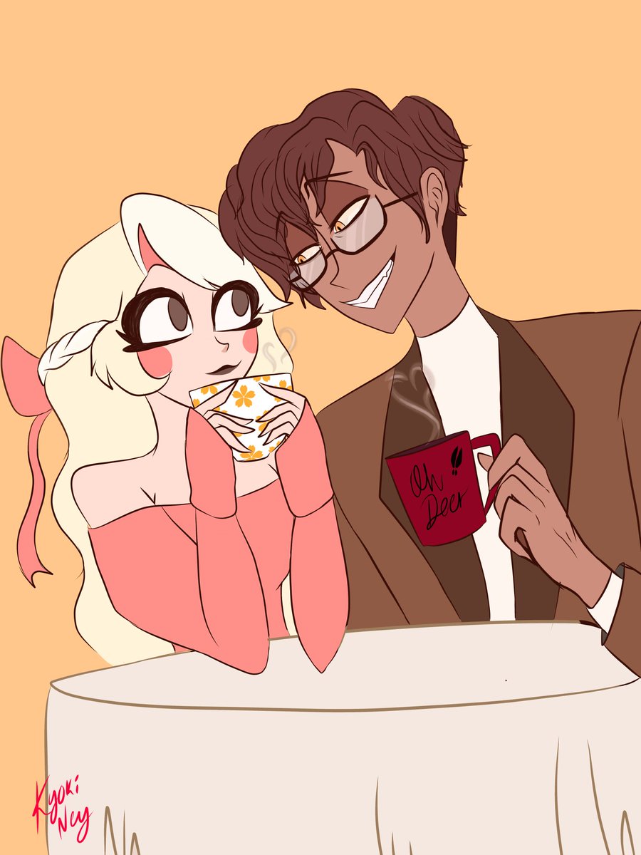 Coffee date ☕💕

#RBHearts #RBLoveOnAir #alastorxcharlie #Charlastor #radiobelle #Чарластор #阿拉查 #アラチャ #찰래스터 #aracha  #arachamusicalshipping #fanart #HazbinHotelFanart #Alastor
#CharlieMorningstar