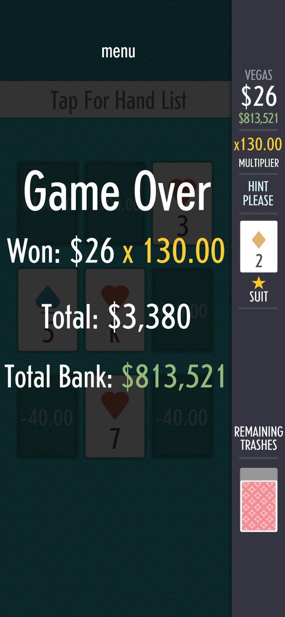 I'm worth $816901 in Vegas Mode in #SageSolitaire! sagesolitaire.com