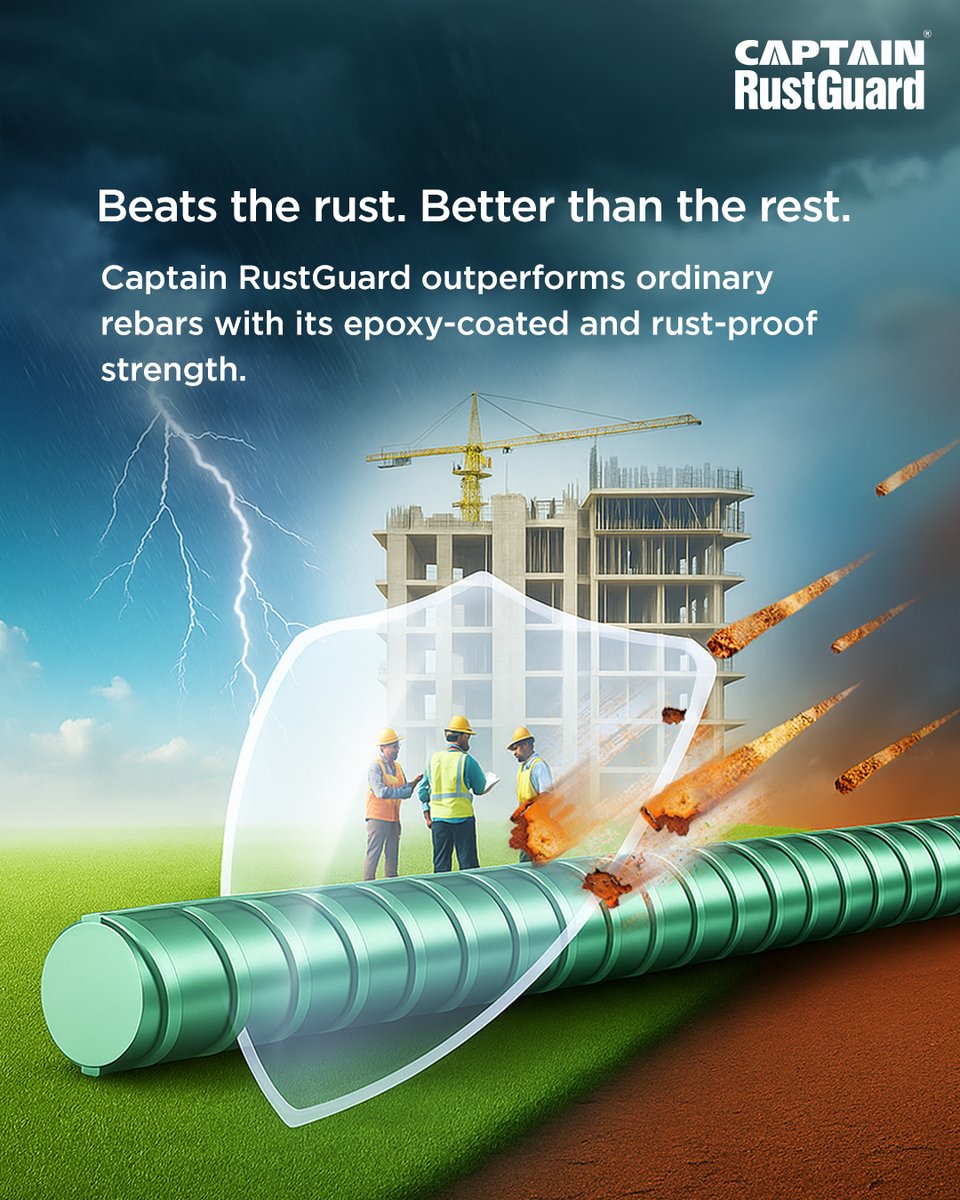 captainsteelind's tweet photo. Rust can’t break through what’s built to last. Captain RustGuard comes with epoxy-coated strength that keeps structures protected, strong, and standing tall.

#CaptainSteel #CaptainRustGuard https://t.co/9i0ZURZDkF