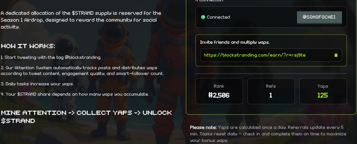 Dropped a bit but we're working on that one step at a time

blockstranding.com/earn/?r=rsj9te