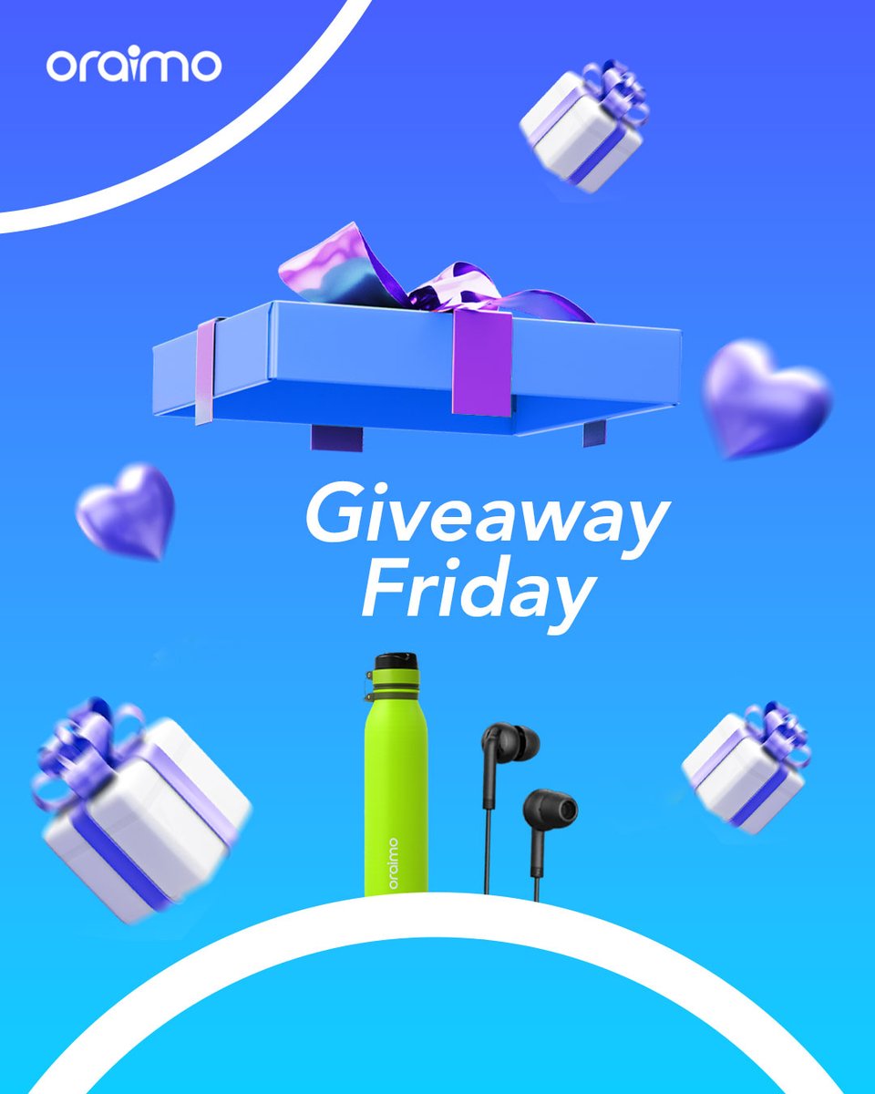 oraimokenya's tweet image. 🧩 #GiveawayFriday Quiz 🧩
Win oraimo goodies 🎁
1️⃣ Follow @oraimoKenya 💚
2️⃣ Answer: Which oraimo product do you NEVER leave home without? 🎧⌚
3️⃣ Tag 2 friends 🏆

Winners out next Friday! 🚀
#oraimoKenya #QuickQuiz