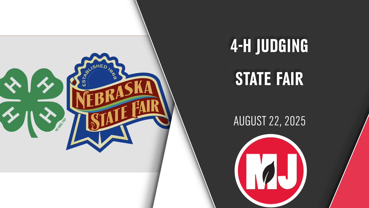 The State Fair showcase Nebraska 4-H members. Steve White takes us inside judging day at the fair.
 4-H activities continue through the weekend before FFA headlines Labor Day weekend. 
youtu.be/v2gG6jDhTj0