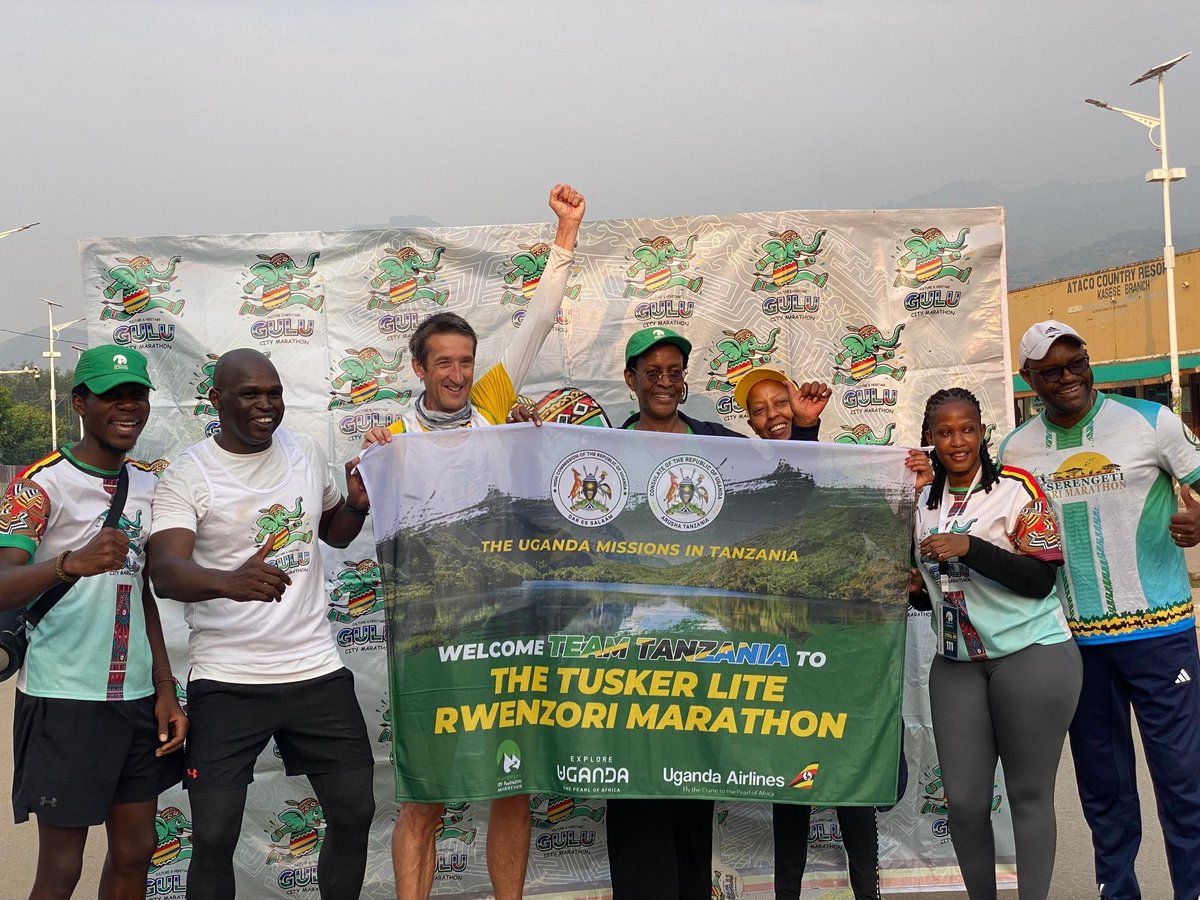 Shakeout run ✔️ Now counting down to the main event! The #TuskerLiteRwenzoriMarathon is already buzzing with runners from all over the world 🌍🏃‍♂️.