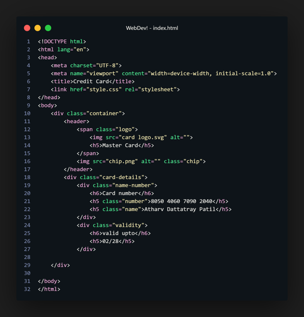 AtharvInTech's tweet image. Built this small credit card stuff to just practice the concepts.Not done it completely on own,but got the application ideas to proceed!
#buildinpublic #100DaysCfcode #webdevoloper #developer