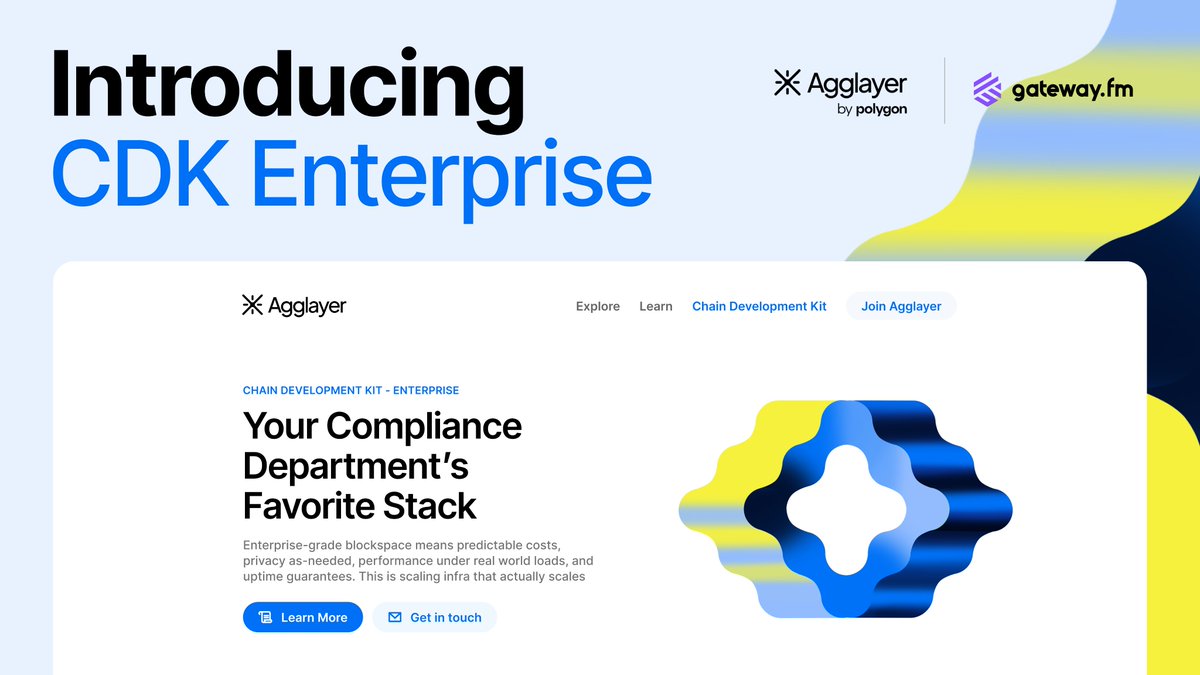 sandeepnailwal's tweet image. Product Launch Announcement 🚢
Introducing CDK Enterprise!
When it comes to building a stack, different builders have different needs. Especially when it comes to banks, fintechs, large corporations, or regulated use cases.
Most enterprises today run on legacy private…