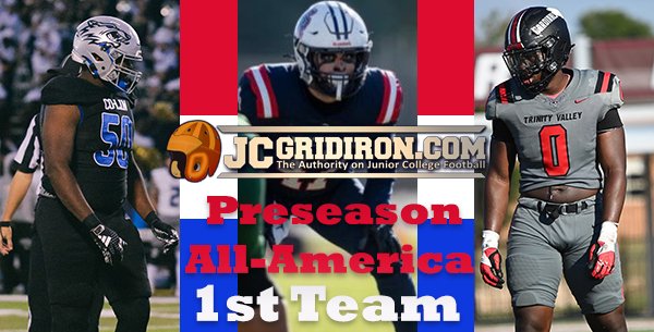 Brad Hoiseth (@bradhoiseth) on Twitter photo Meet some of the guys from the JCGridiron.com Preseason All-America First Team, released this week.
<a href="/LekaTuihalamaka/">Kaho Tuihalamaka</a> <a href="/TavionAtkinson2/">Tavion Atkinson</a> <a href="/TristanDavis0/">Tristan Davis</a> <a href="/demarcusjj05/">Demarcus Johnson</a> <a href="/kars0n77/">Carson Moore</a> <a href="/jalen06anderson/">Jalen “ ꠹ꪮᛕꫀ᥅🃏” Anderson</a> <a href="/allen_jlynn/">J’Lynn Allen</a> <a href="/Mylesm25/">Moses Madubuike</a> <a href="/Zhakius_05/">Zhakius Thomas</a> <a href="/BrahimWynn1/">Brahim Wynn Jr.</a> <a href="/WesleyGarton/">Wesley Garton</a> <a href="/Honey_badger39/">Taku Diamond</a> Meet some of the guys from the JCGridiron.com Preseason All-America First Team, released this week.
<a href="/LekaTuihalamaka/">Kaho Tuihalamaka</a> <a href="/TavionAtkinson2/">Tavion Atkinson</a> <a href="/TristanDavis0/">Tristan Davis</a> <a href="/demarcusjj05/">Demarcus Johnson</a> <a href="/kars0n77/">Carson Moore</a> <a href="/jalen06anderson/">Jalen “ ꠹ꪮᛕꫀ᥅🃏” Anderson</a> <a href="/allen_jlynn/">J’Lynn Allen</a> <a href="/Mylesm25/">Moses Madubuike</a> <a href="/Zhakius_05/">Zhakius Thomas</a> <a href="/BrahimWynn1/">Brahim Wynn Jr.</a> <a href="/WesleyGarton/">Wesley Garton</a> <a href="/Honey_badger39/">Taku Diamond</a>