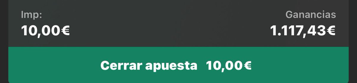 100 ❤️ a este tuit y os dejo la mejor cuota 100 para hoy. Va a ser histórico.