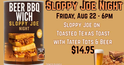 TONIGHT!
When was the last time you had a Sloppy Joe?
facebook.com/share/1C8kJCyG…